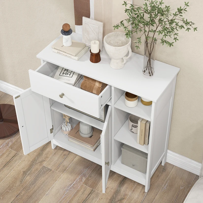Bathroom Cabinet With Drawer, White
