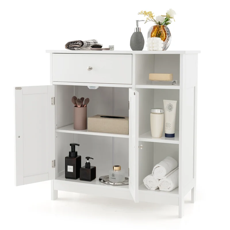 Bathroom Cabinet With Drawer, White