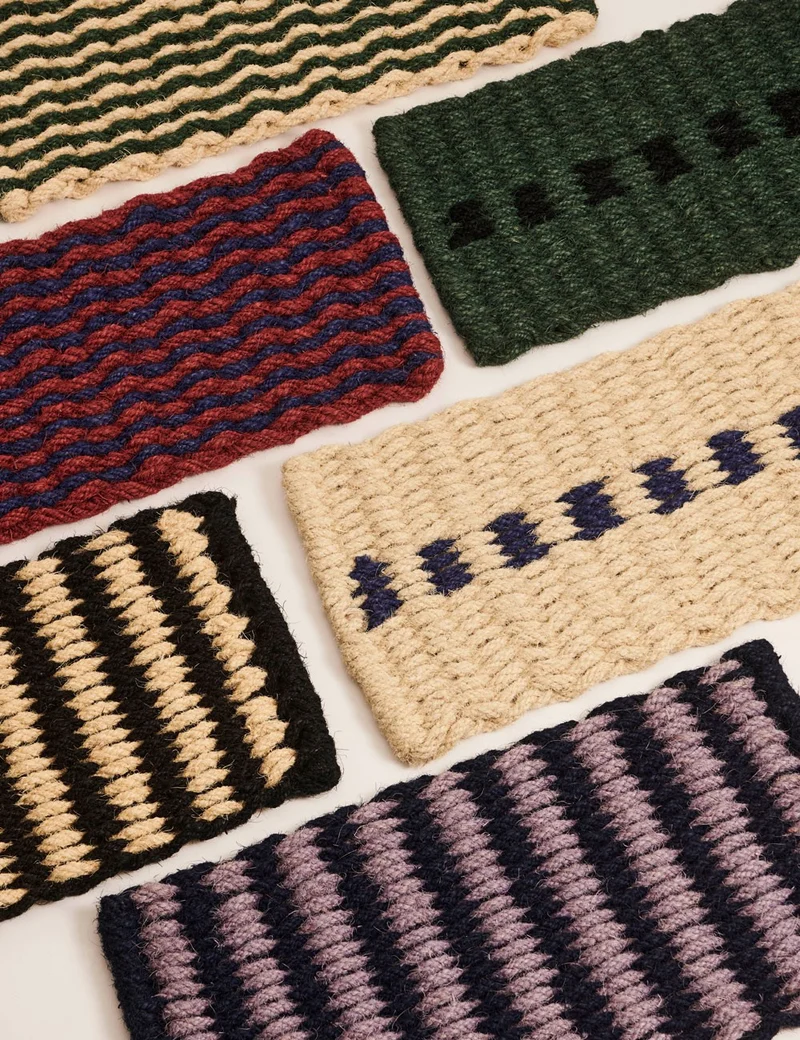 coco door mat stripe