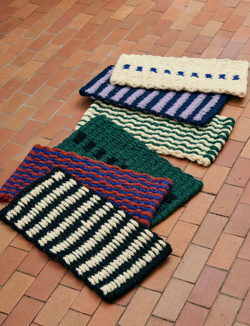 coco door mat stripe wave