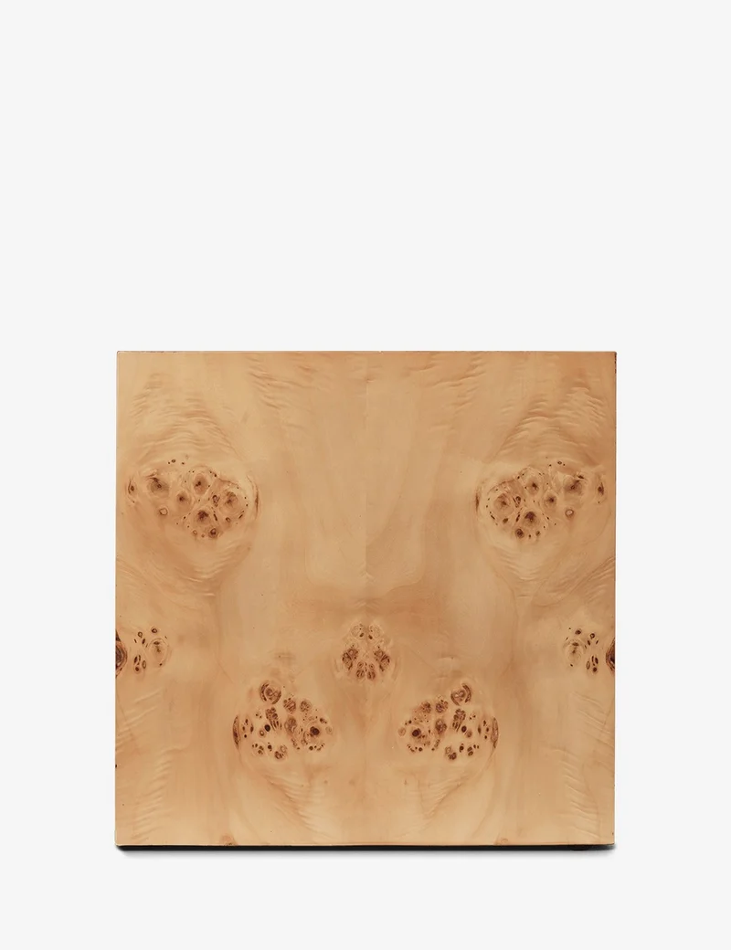 burl cube side table