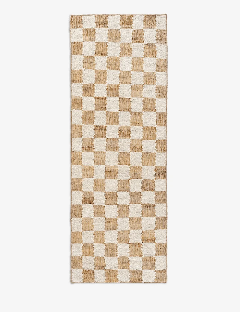 check wool jute runner