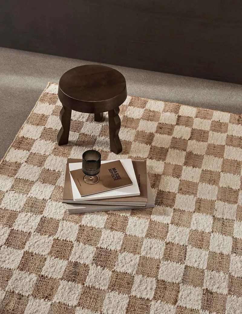check wool jute rug