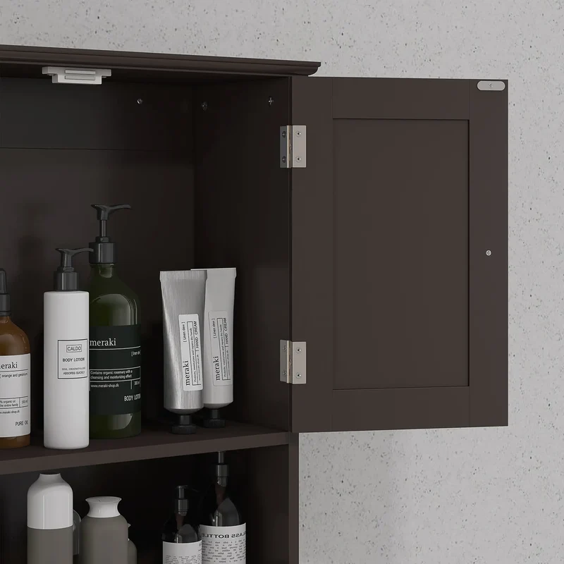 Medicine Cabinet, Bathroom Wall Cabinet with Shelf, Drawers, Brown