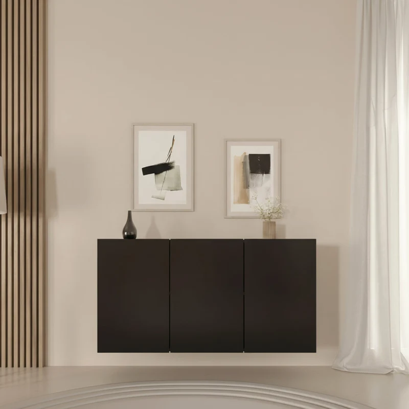 Buffet mural 3 portes Idao Noir
