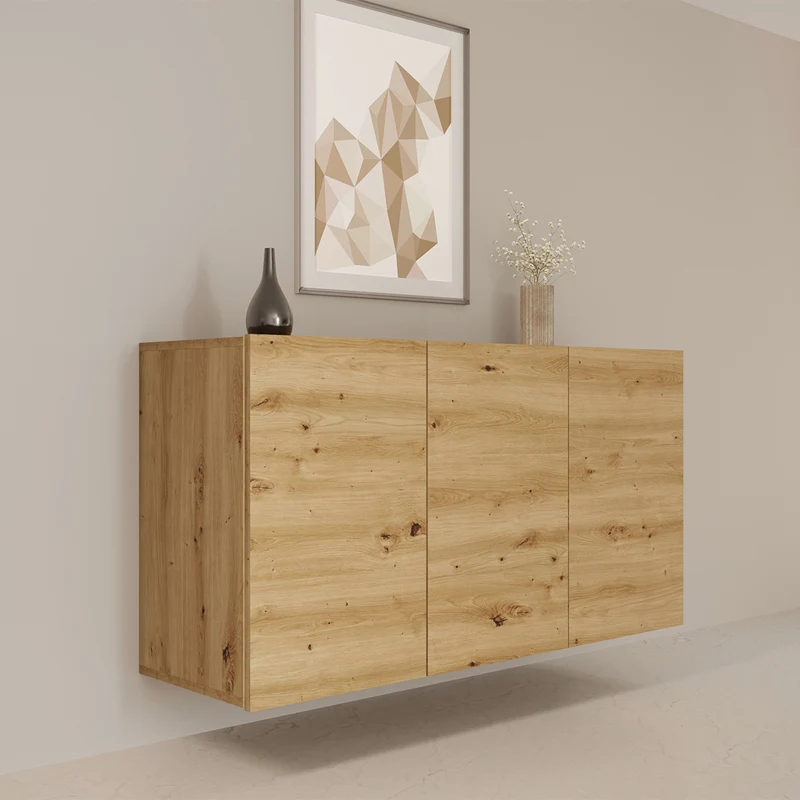 Buffet mural 3 portes Idao Bois clair