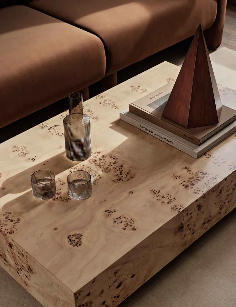 burl coffee table