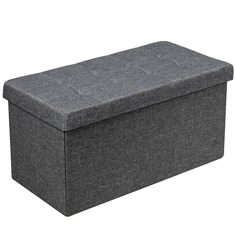 31.5 Inch Foldable Fabric Storage, Removable Bin, Dark Gray