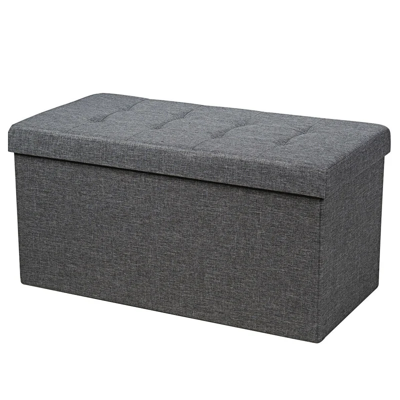 31.5 Inch Foldable Fabric Storage, Removable Bin, Dark Gray