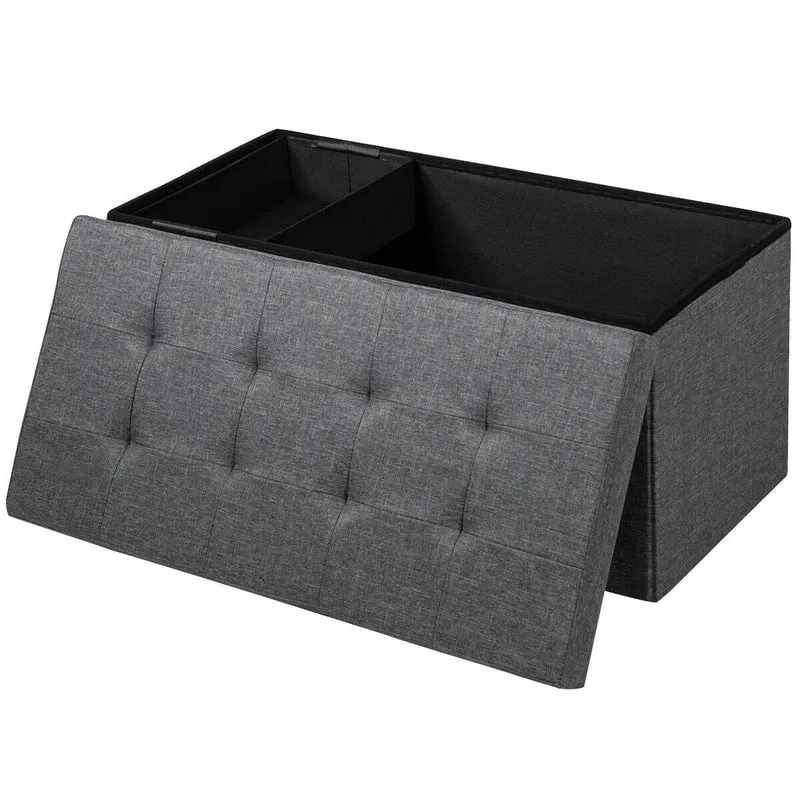 31.5 Inch Foldable Fabric Storage, Removable Bin, Dark Gray