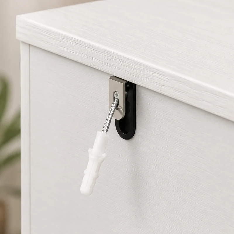 Shoe Storage Cabinet With 3 Flip Drawers, White