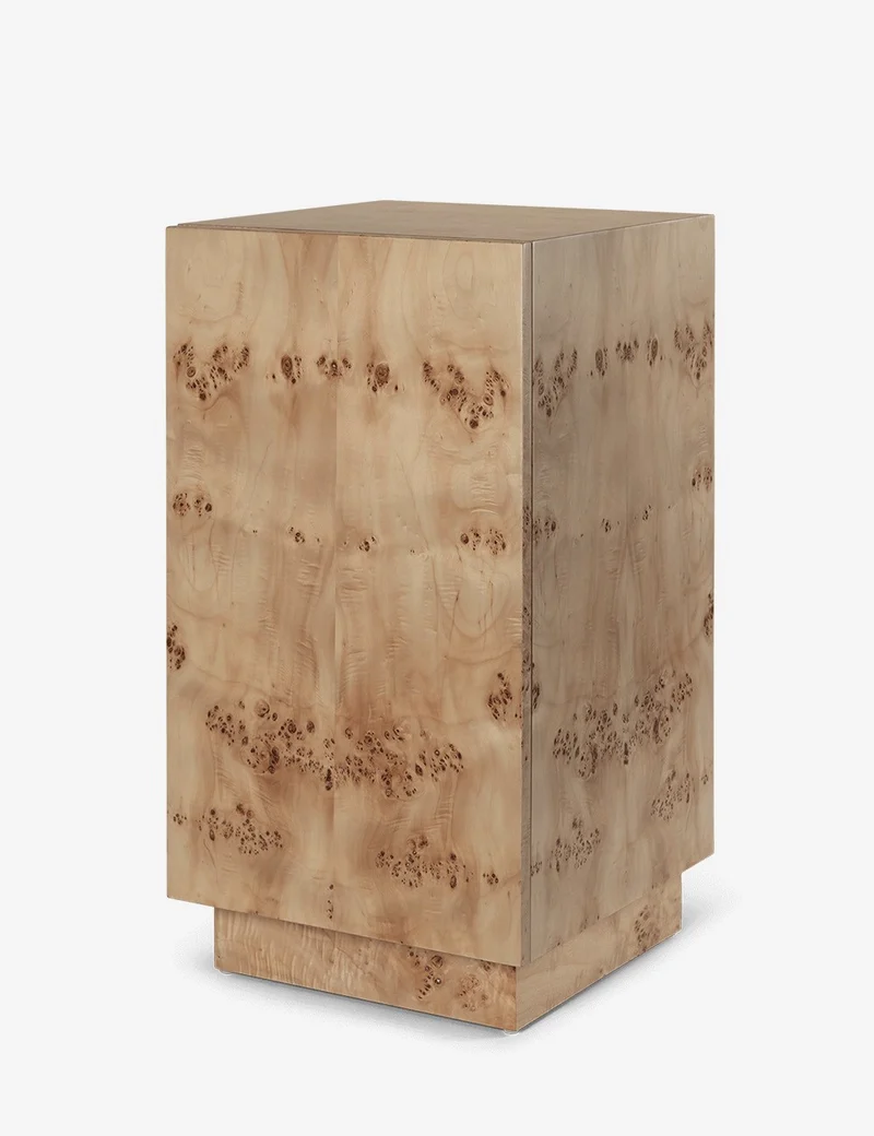burl side table