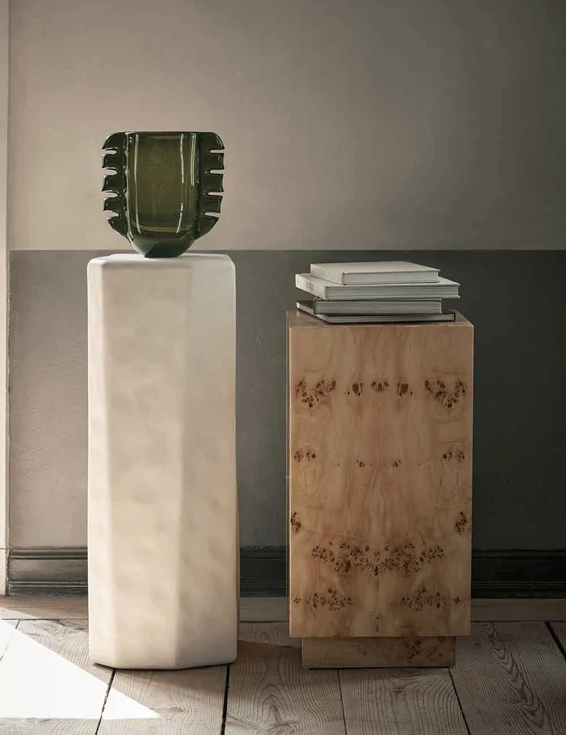 burl side table