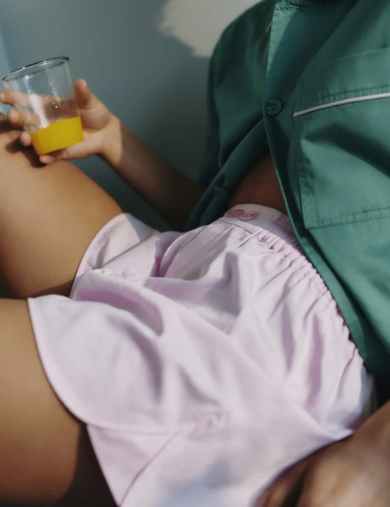 outline pyjama shorts