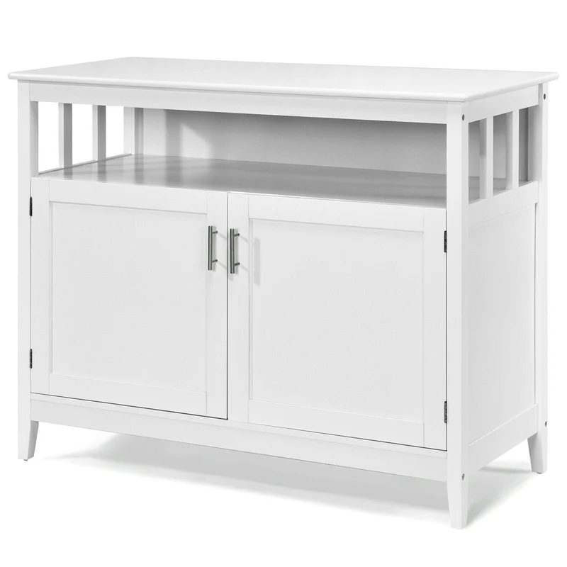 Modern Wooden Kitchen Lockers, Large Storage, White