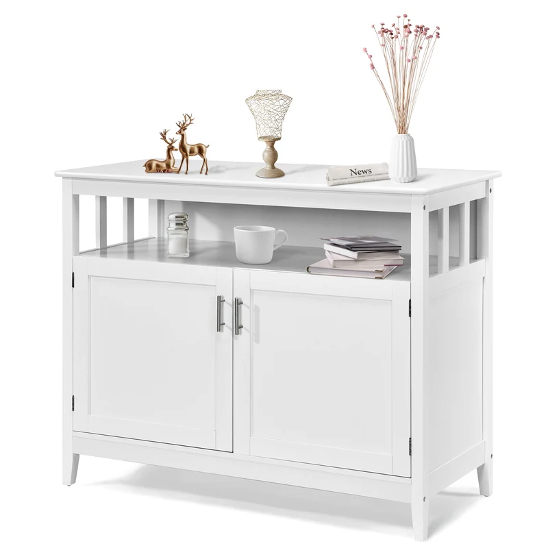 Modern Wooden Kitchen Lockers, Large Storage, White