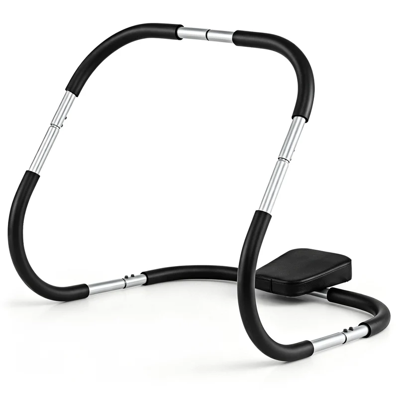 Portable AB Trainer, Headrest, Foam Handle, Silver