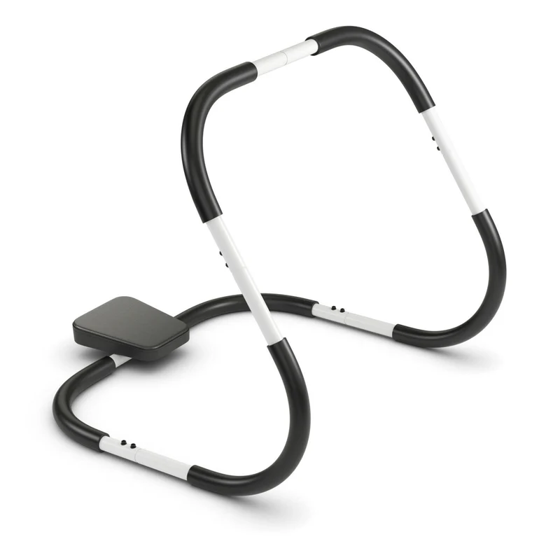 Portable Ab Trainer, Headrest And Foam Handle, White