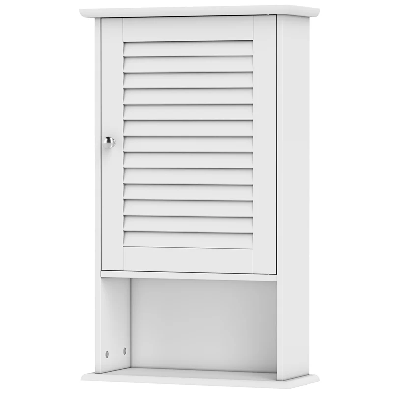27.5 Inch H Wall Hanging Bathroom Storage Cabinet, White