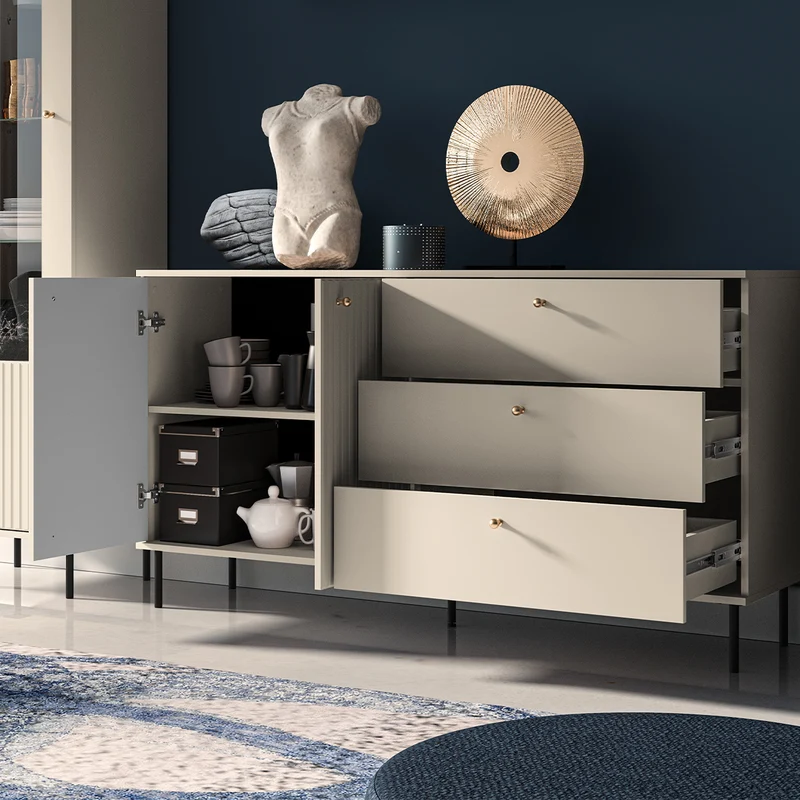 Buffet 2 portes 3 tiroirs Nova Cachemire