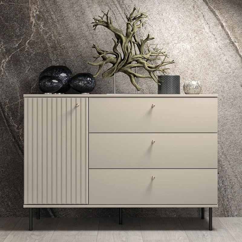 Buffet 1 porte 3 tiroirs Nova Cachemire