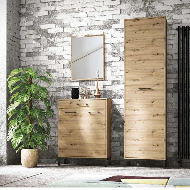 Meuble à chaussures 2 portes 1 tiroir Liora Bois
