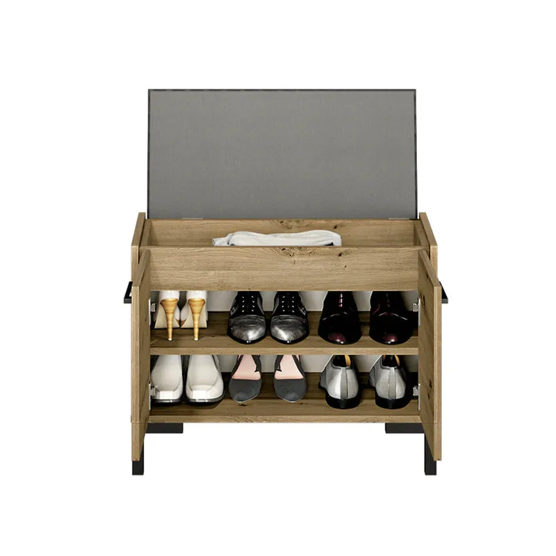Banc meuble à chaussures 2 portes Liora Bois