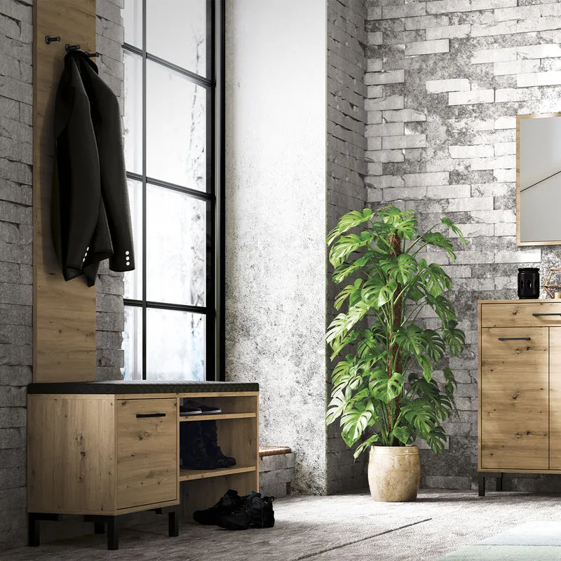 Banc meuble à chaussures 1 porte Liora Bois