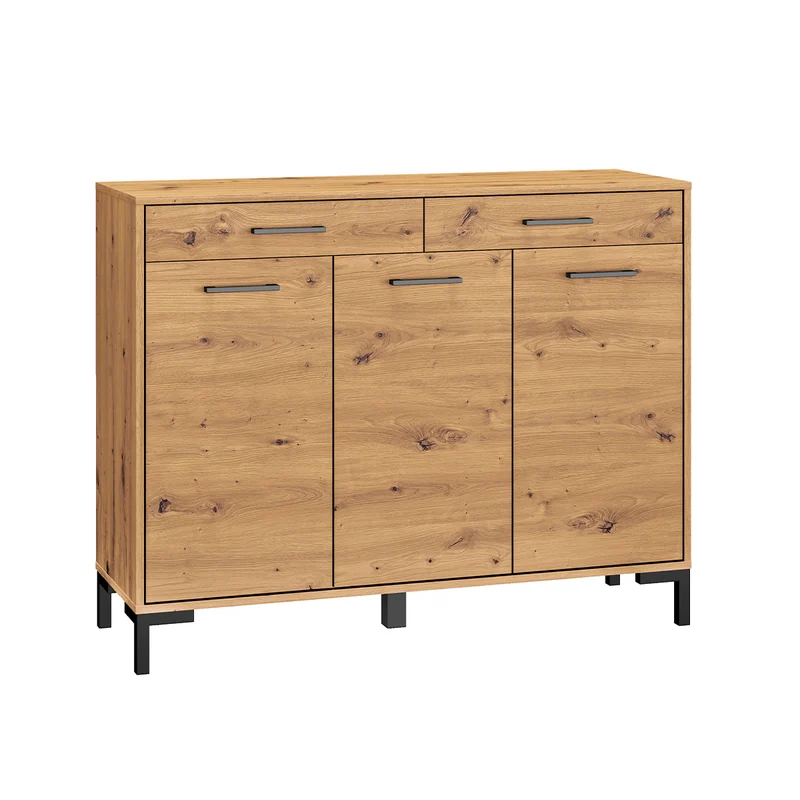 Meuble à chaussure 3 portes 2 tiroirs Liora Bois