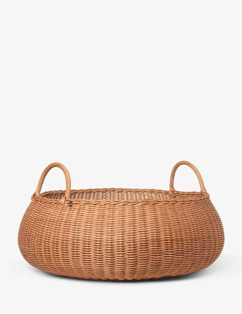 braided basket low