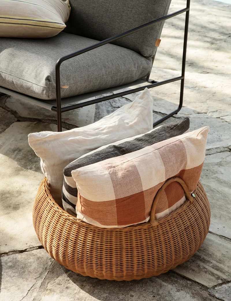 braided basket low