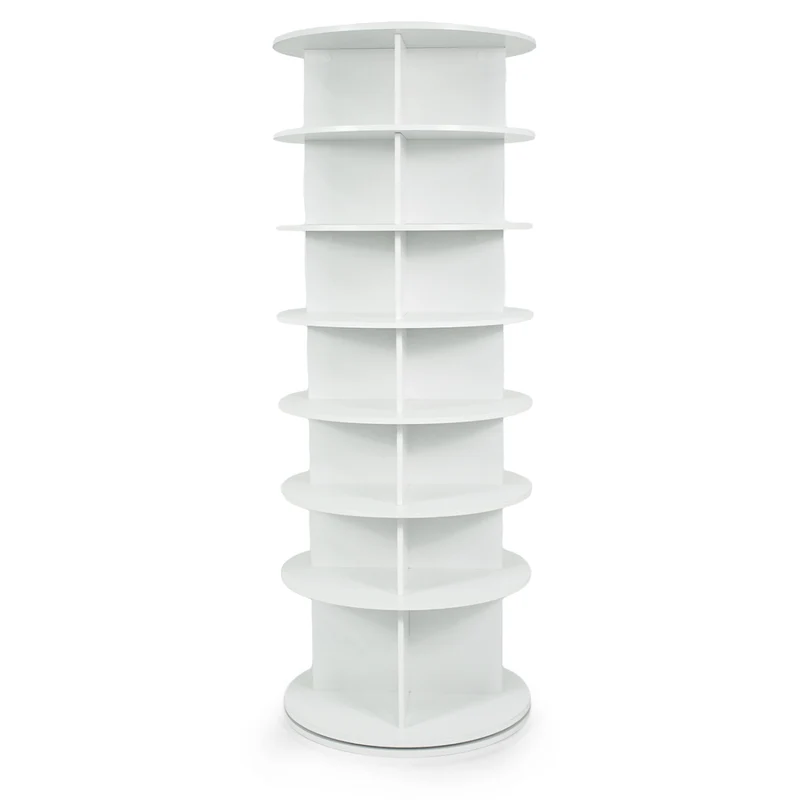 7-Tier Rotating Shoe Rack Tower, White
