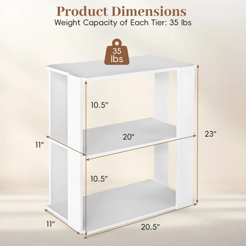 3-Tier Shoe Rack Modern Shoe Organizer with Stackable Design, White