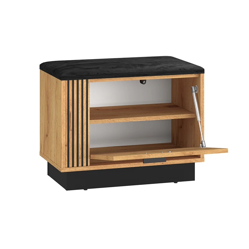 Banc meuble à chaussures 1 porte Nilo Bois