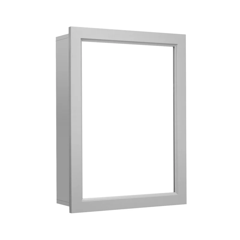 Wall Mounted Mirrored Medicine Cabinet, Gray