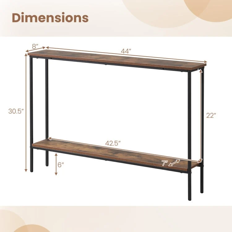 Entryway Set, 44" Console Table, 5-Tier Corner Hall Tree, Bench