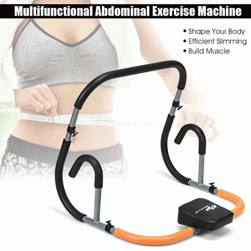 Portable Ab Fitness Crunch Machine, Black