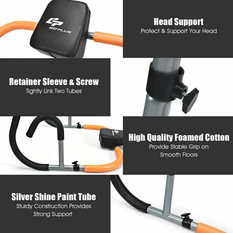 Portable Ab Fitness Crunch Machine, Black
