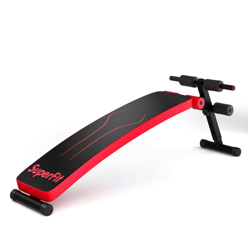 Folding Weight Bench, Adjustable Sit-Up Board, Red