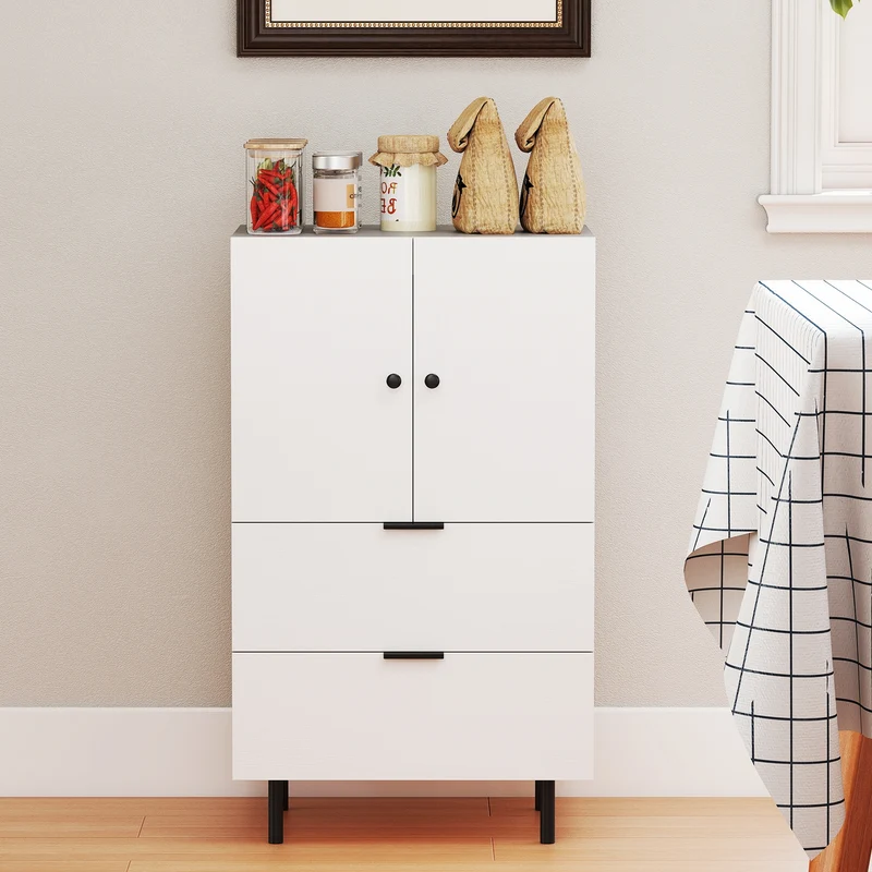 Sideboard Buffet Cabinet, 2-Door, White