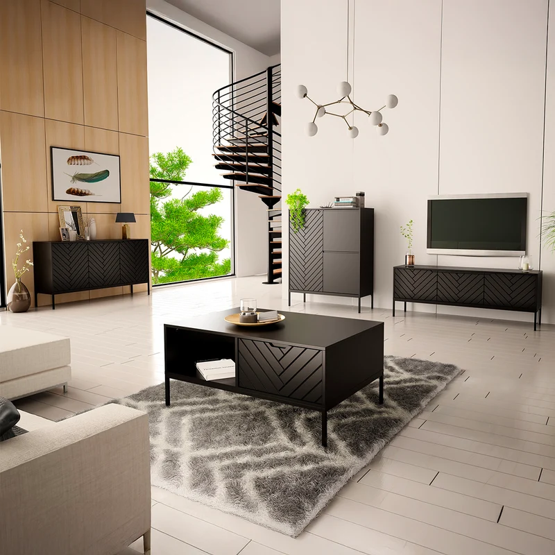 Buffet 3 portes Daria Noir