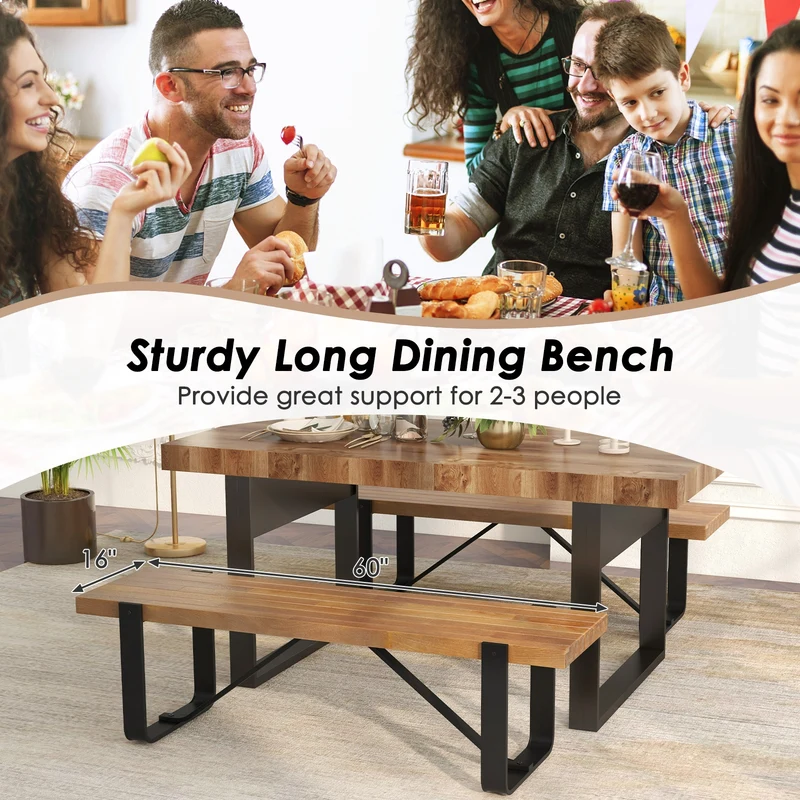 60 Inch Entryway Bench, Rustic Farmhouse Wooden Shoe Rack, Natural