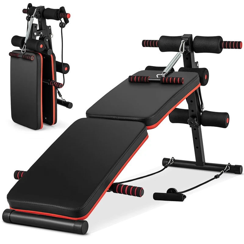 4 Position Adjustable Sit Up Bench, Black