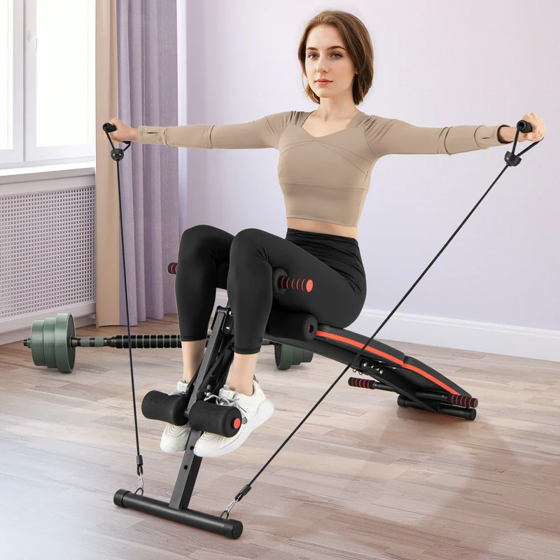 4 Position Adjustable Sit Up Bench, Black