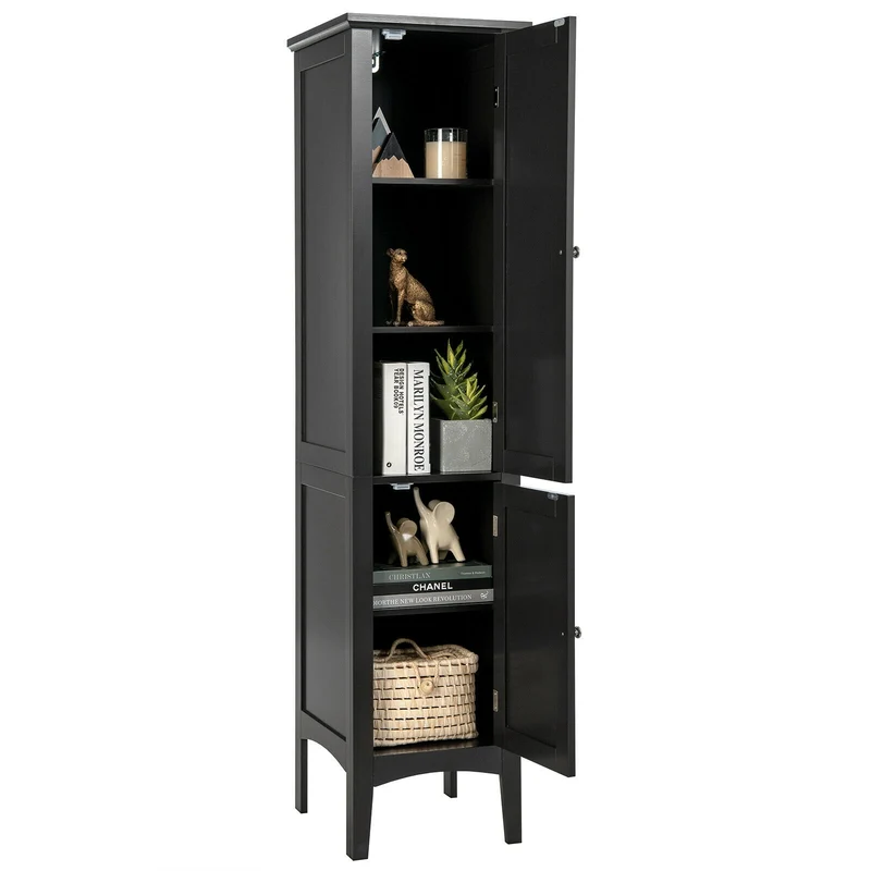 Freestanding Storage Cabinet, Black