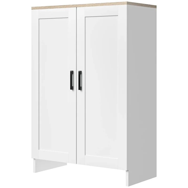 Modern Storage Cabinet, Adjustable Shelf, 23.6" x 11.8" x 35.4", White