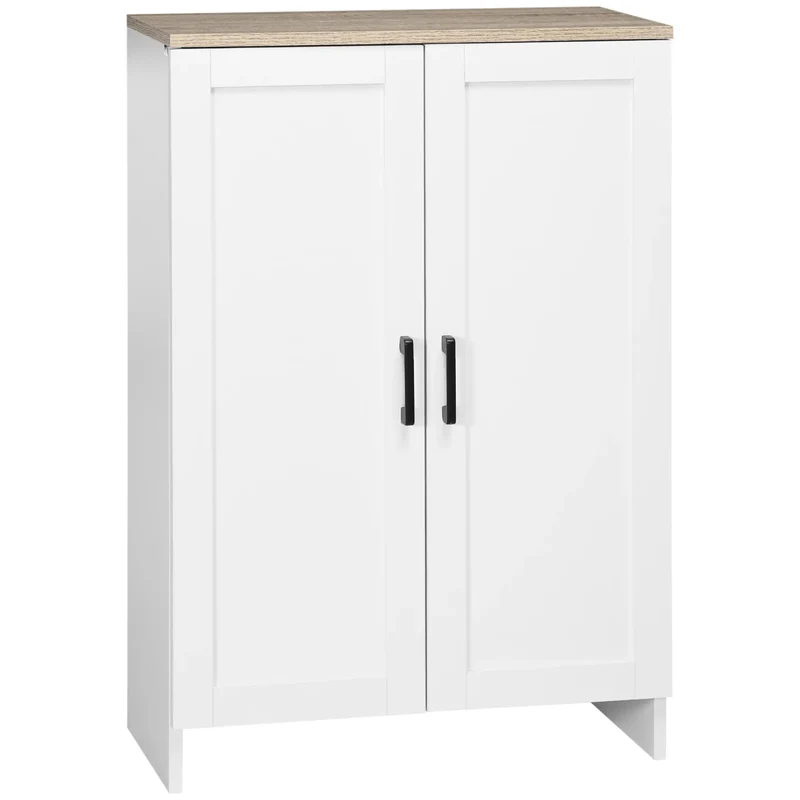 Modern Storage Cabinet, Adjustable Shelf, 23.6" x 11.8" x 35.4", White