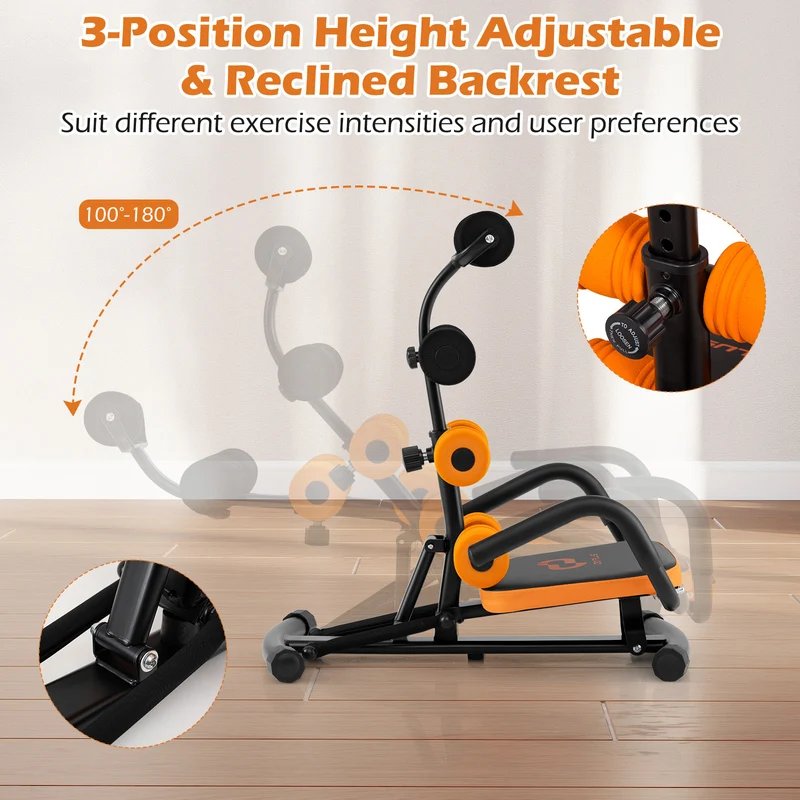 Core Fitness Abdominal Trainer Crunch Exercise Bench Machine, Black