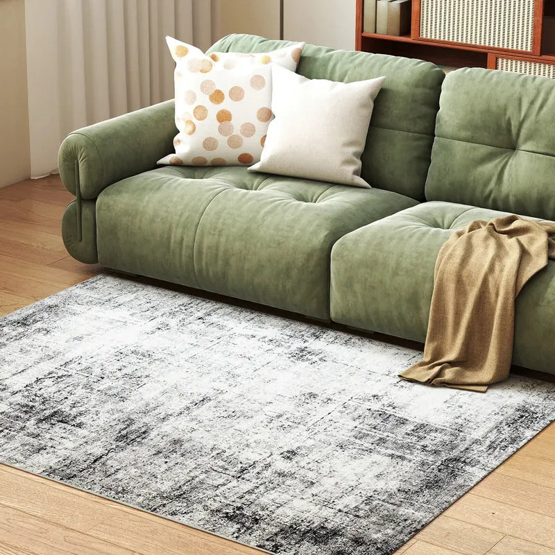 Modern Abstract Area Rug 8x10, Machine Washable, Non-Slip, Grey