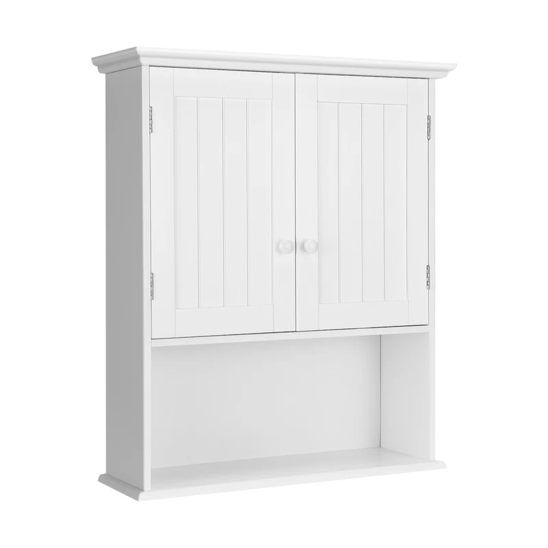2-Door Wall Mount Bathroom Storage Cabinet, White